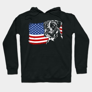 Proud Boxer Dog American Flag patriotic dog Hoodie